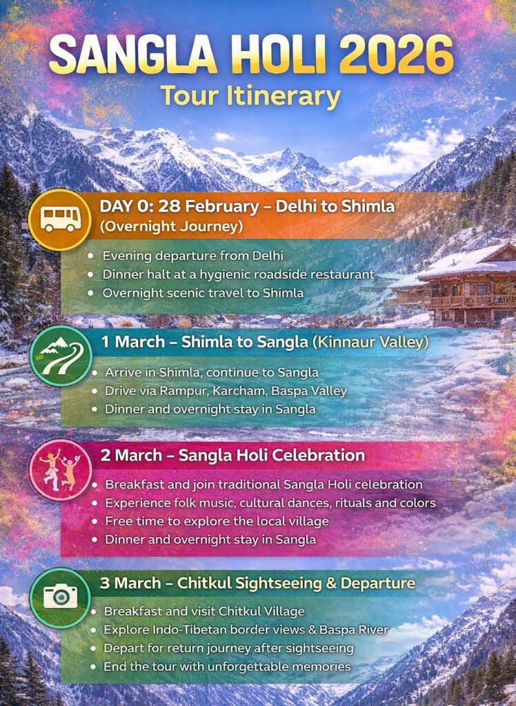 sangla holi tour package