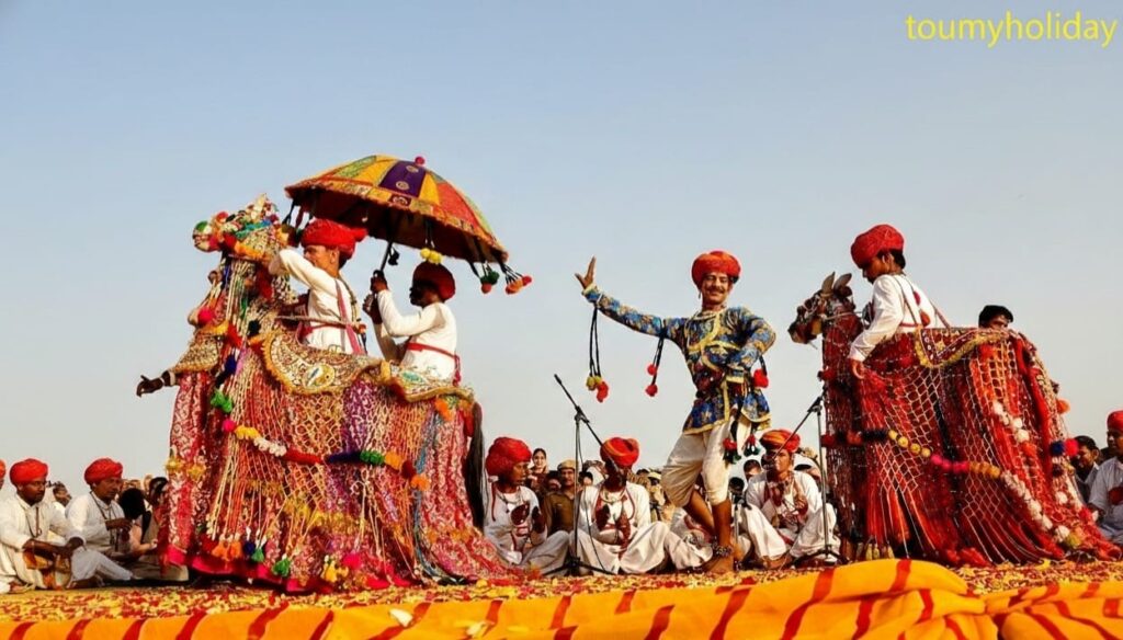 holi celebration near pushkar lake rajasthan