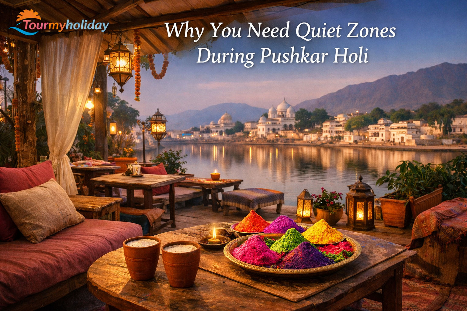 best cafe in pushkar holi tour