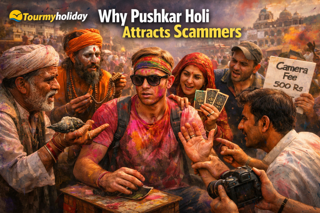 why pushkar holi attaracts scammers